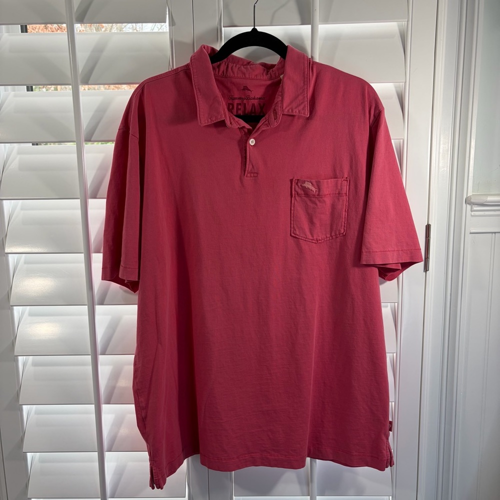 Tommy Bahama Short Sleeve Red "Relax" Polo (XL)